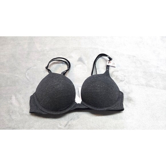 Victoria's Secret 32A Black Bombshell Add 2 Cups Smooth Push Up Bra NWT - Picture 1 of 5